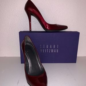 Stuart Weitzman Red Patent Pumps
